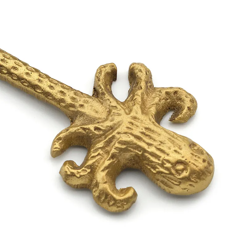 Besteckmesser Octopus Knife, Messing in Gold von Bazar Bizar, Größe S, Ansicht 3