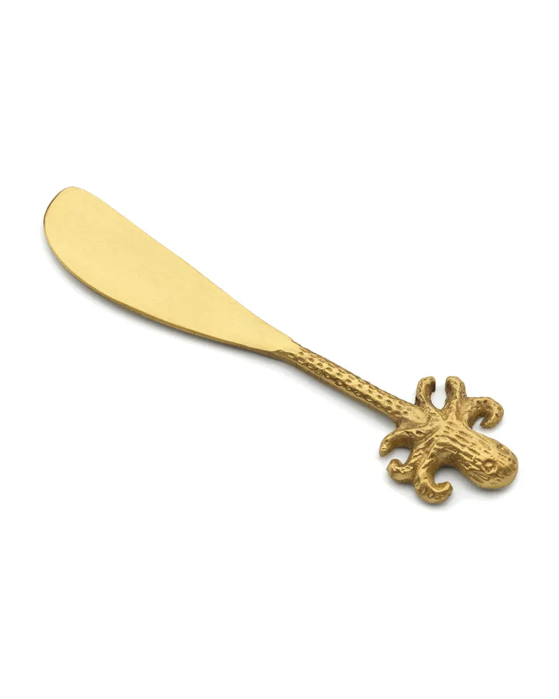 Besteckmesser Octopus Knife, Messing in Gold von Bazar Bizar, Größe S, Ansicht 4