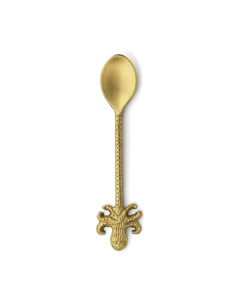 Löffel Octopus Spoon, Messing in Gold