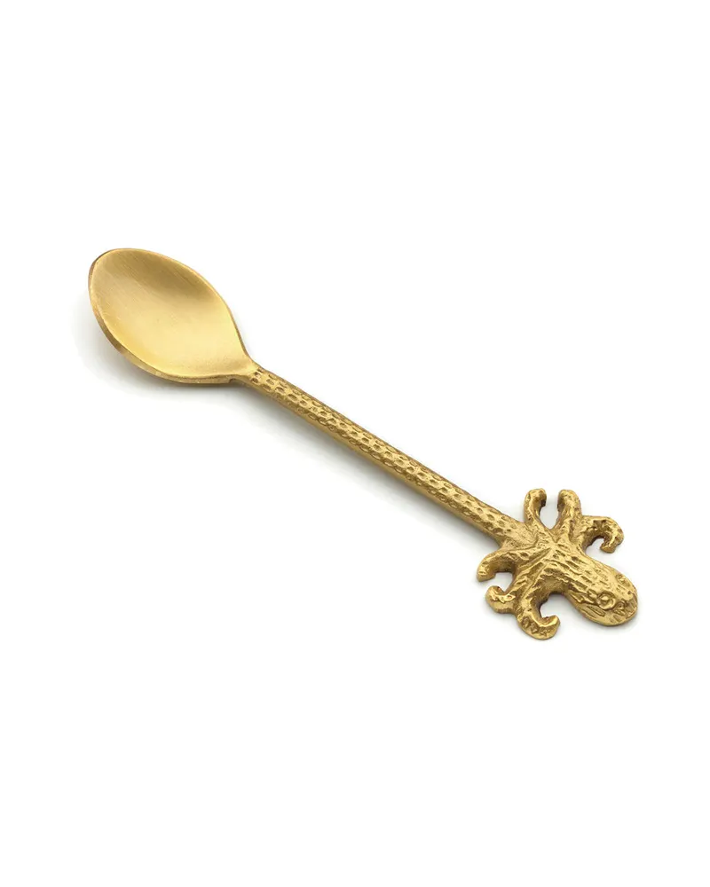 Löffel Octopus Spoon, Messing in Gold von Bazar Bizar, Größe S, Ansicht 5