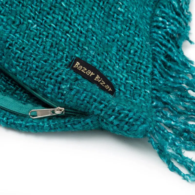 The Oh My Gee Cushion Cover Kissenbezug aus Baumwolle von Bazar Bizar, Größe 35 × 100 cm, Aqua, Ansicht 5
