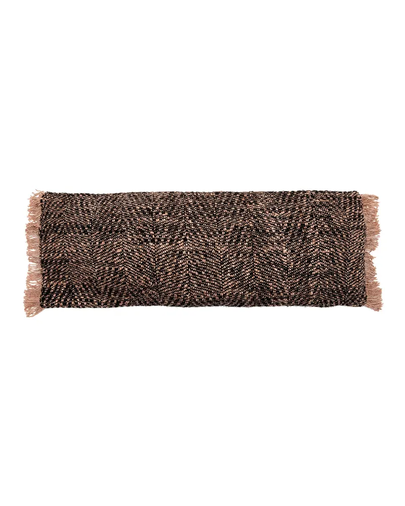 The Oh My Gee Cushion Cover Kissenbezug aus Baumwolle von Bazar Bizar, Größe 35 × 100 cm, Schwarz / Kupfer, Ansicht 1