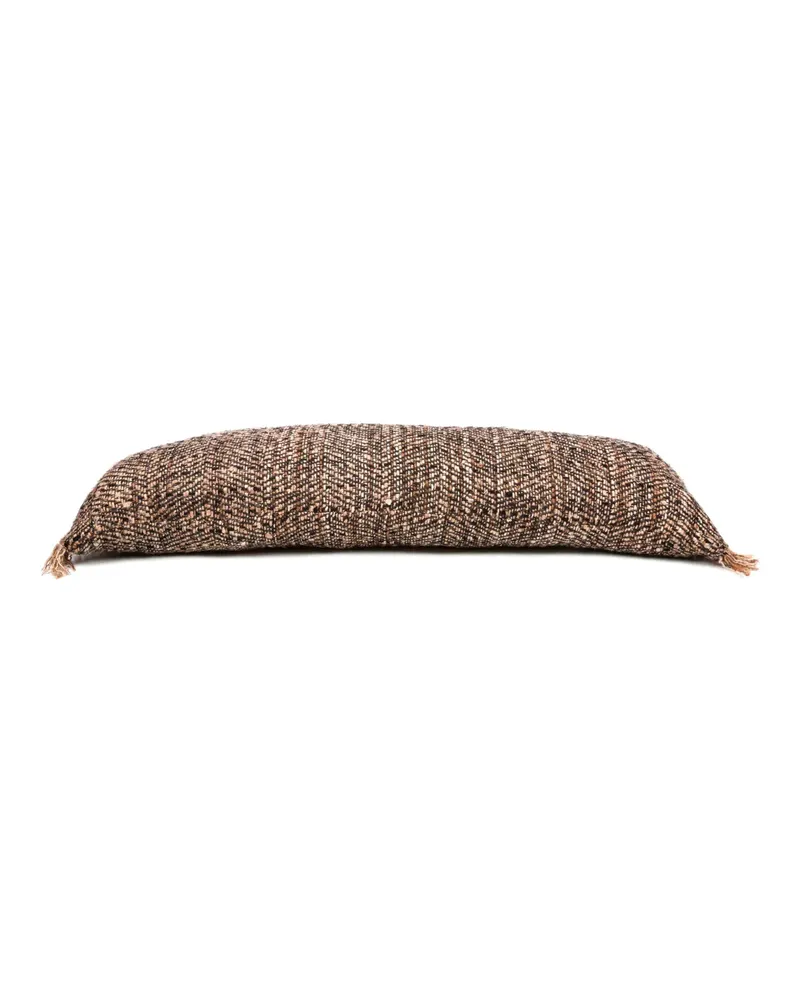 The Oh My Gee Cushion Cover Kissenbezug aus Baumwolle von Bazar Bizar, Größe 35 × 100 cm, Schwarz / Kupfer, Ansicht 4