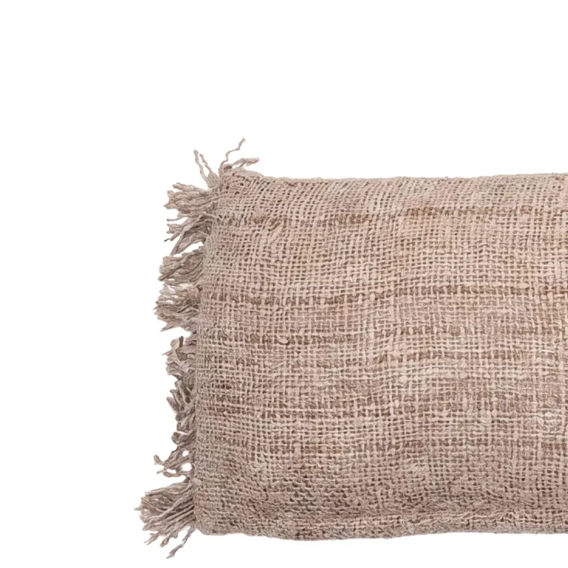 The Oh My Gee Cushion Cover Kissenbezug aus Baumwolle von Bazar Bizar, Größe 35 × 100 cm, Beige, Ansicht 3