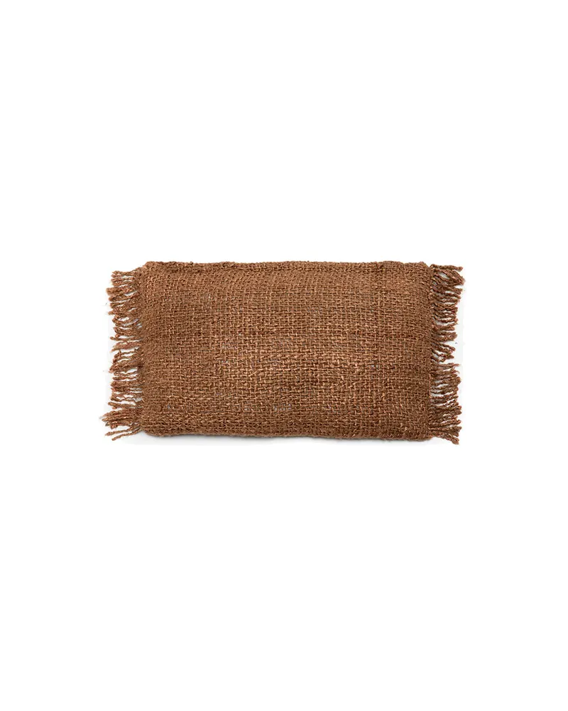 The Oh My Gee Cushion Cover Kissenbezug aus Baumwolle von Bazar Bizar, Größe 30 × 50 cm, Braun, Ansicht 1