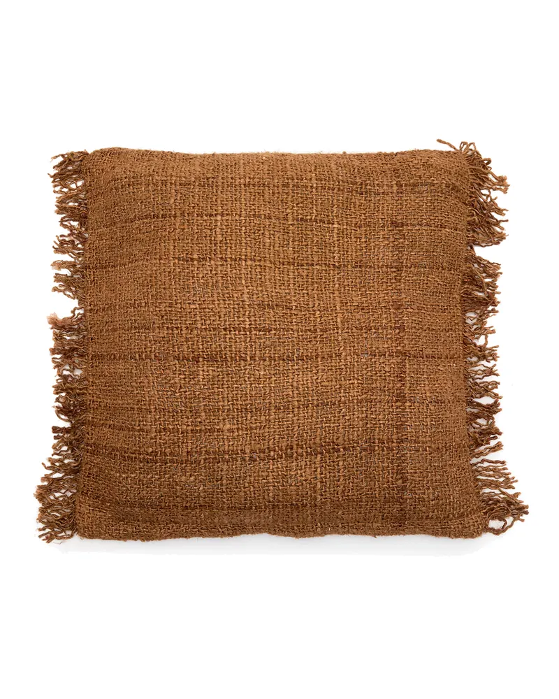 The Oh My Gee Cushion Cover Kissenbezug aus Baumwolle von Bazar Bizar, Größe 60 × 60 cm, Braun, Ansicht 1