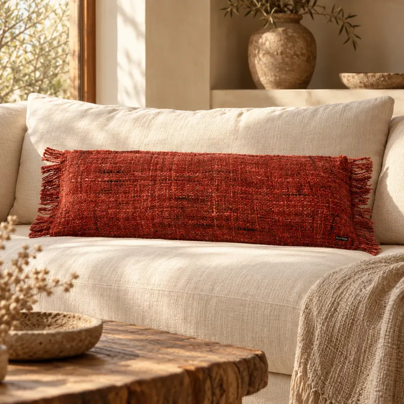 The Oh My Gee Cushion Cover Kissenbezug aus Baumwolle von Bazar Bizar, Größe 35 × 100 cm, Rot, Ansicht 2