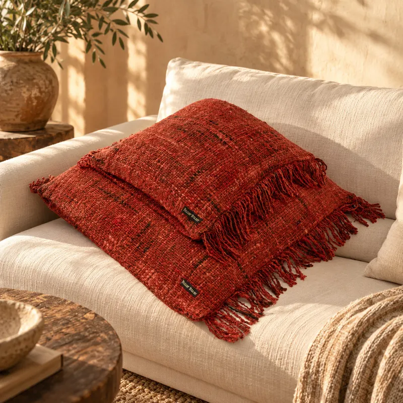 The Oh My Gee Cushion Cover Kissenbezug aus Baumwolle von Bazar Bizar, Größe 40 × 40 cm, Rot, Ansicht 2