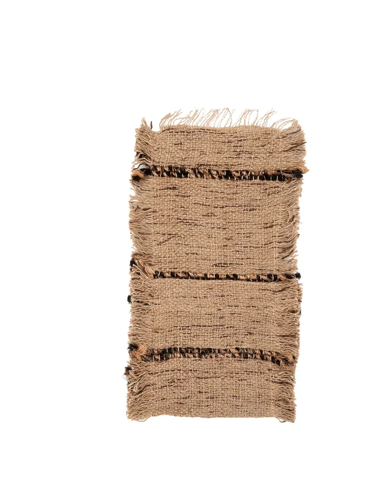 The Oh My Gee Cutlery Holder Besteckhalter aus Baumwolle von Bazar Bizar, Größe 13 × 25 × 1 cm, Beige / Schwarz, Ansicht 5