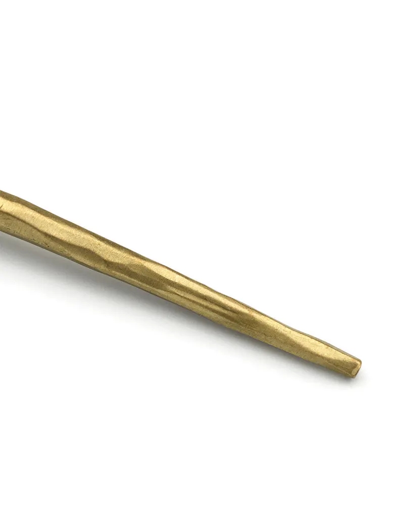 The Olive Fork Messinggabel in Gold von Bazar Bizar, Größe L, Ansicht 3