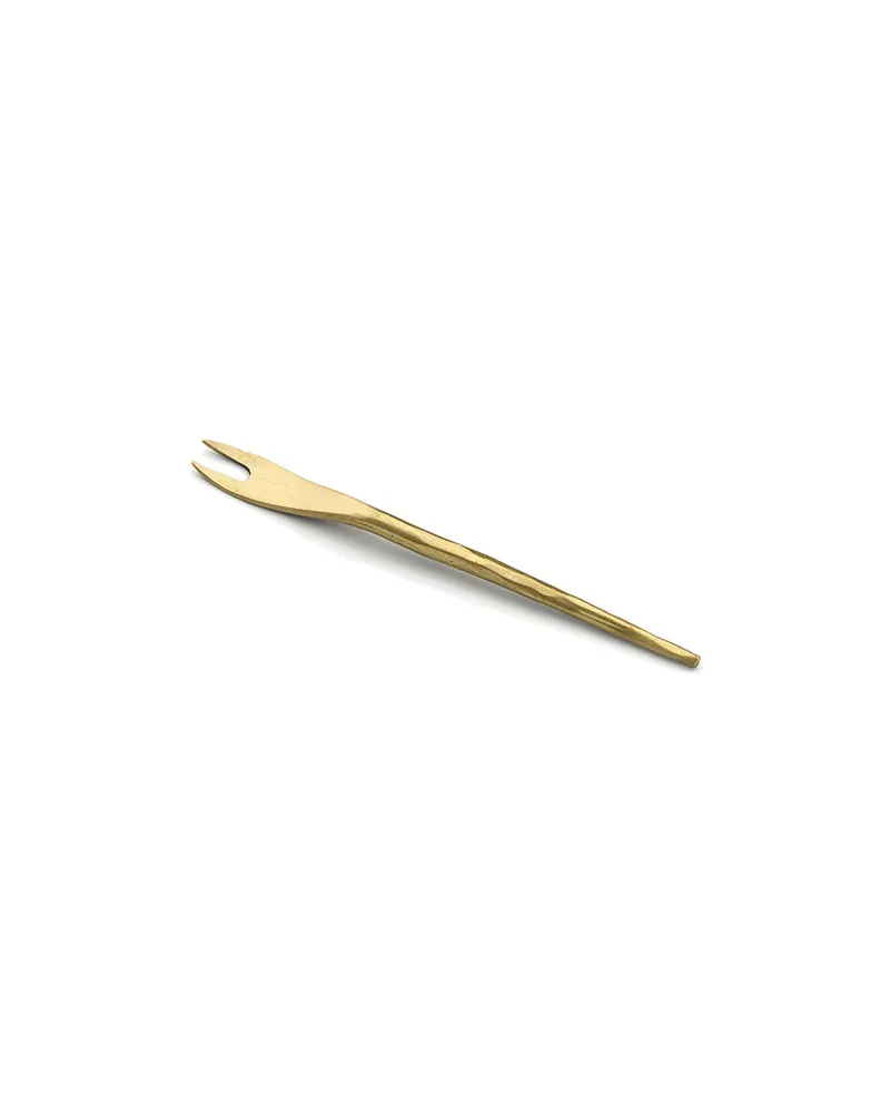 The Olive Fork Messinggabel in Gold von Bazar Bizar, Größe L, Ansicht 4