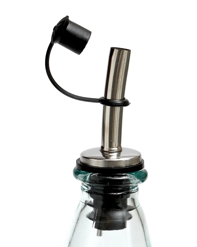 The Olive Oil Bottle N°03 Vorratsflasche aus Recyclingglas von Bazar Bizar, Größe 6 × 6 × 23 cm, Blau, Ansicht 3