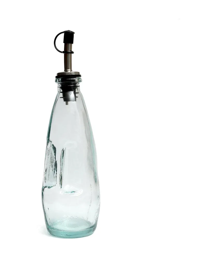 The Olive Oil Bottle N°03 Vorratsflasche aus Recyclingglas von Bazar Bizar, Größe 6 × 6 × 23 cm, Blau, Ansicht 5