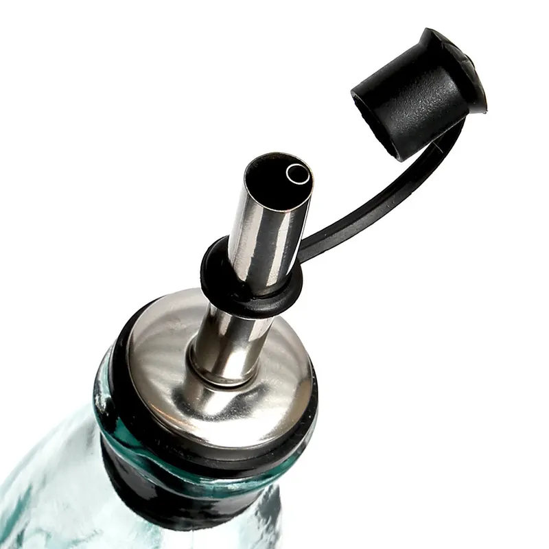 The Olive Oil Bottle N°03 Vorratsflasche aus Recyclingglas von Bazar Bizar, Größe 6 × 6 × 23 cm, Blau, Ansicht 6