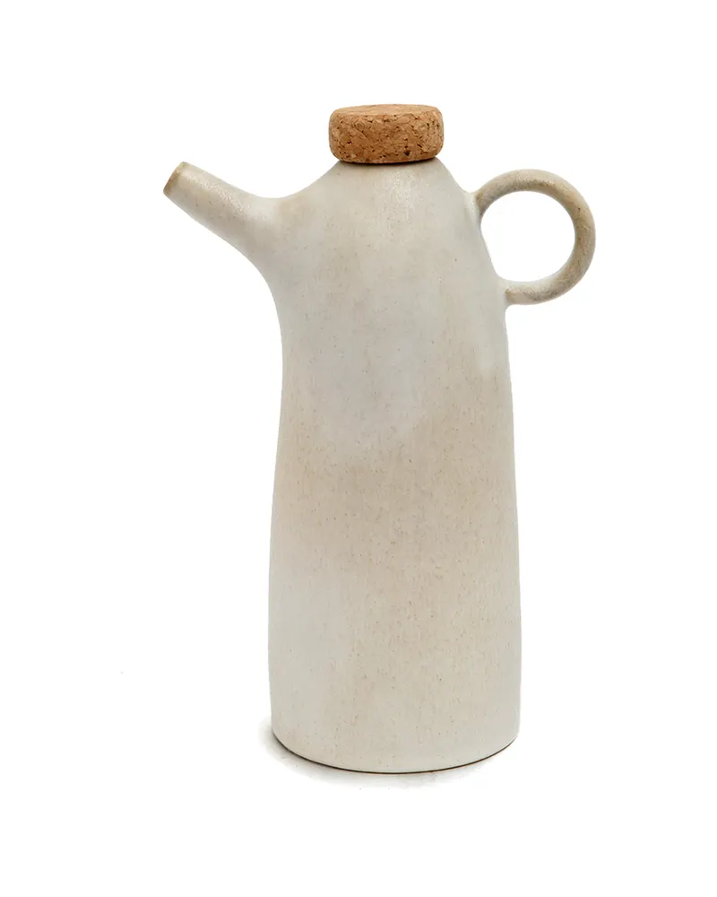 The Olive Oil Bottle N°78 Keramikflasche, Weiß