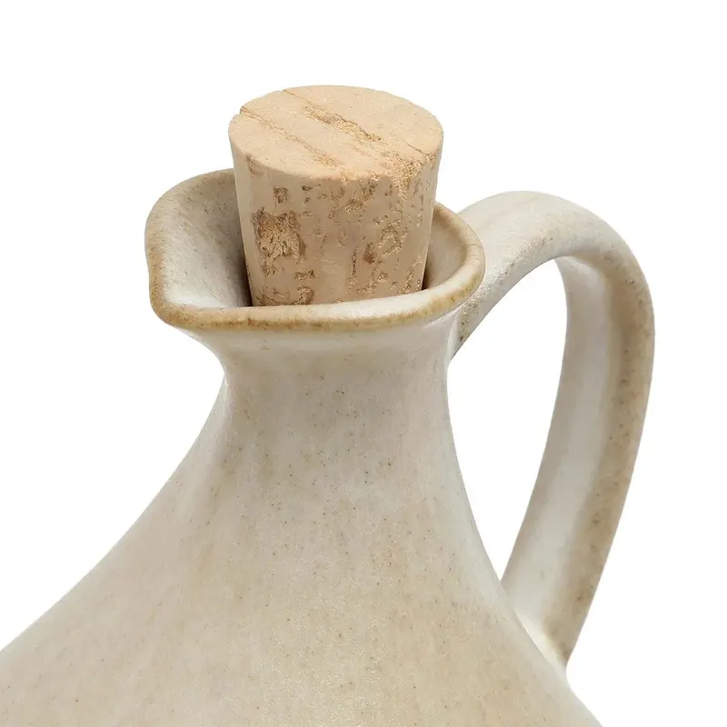 The Olive Oil Bottle N°80 Keramikflasche in Weiß von Bazar Bizar, Größe 13 × 13 × 16 cm, Ansicht 3