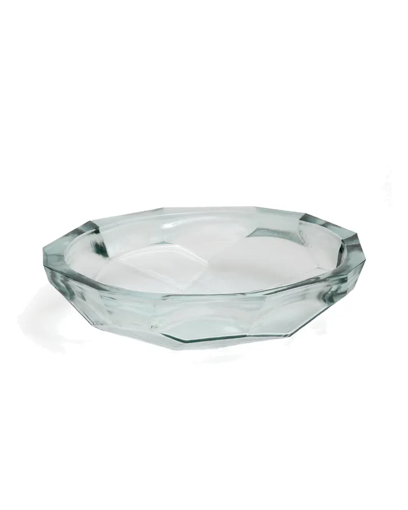 The Origami Bowl, Schale aus Recyclingglas von Bazar Bizar, Größe L, Blau, Ansicht 1
