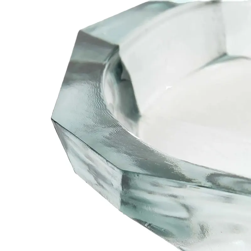The Origami Bowl, Schale aus Recyclingglas von Bazar Bizar, Größe L, Blau, Ansicht 2