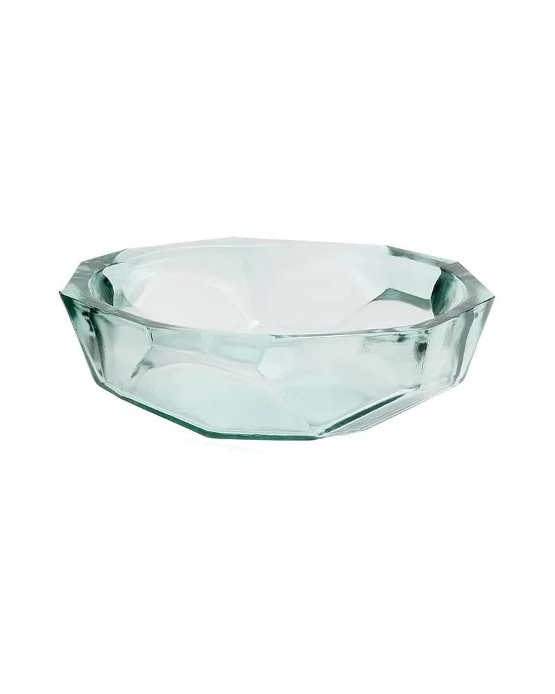 The Origami Bowl Schale aus Recyclingglas, Blau
