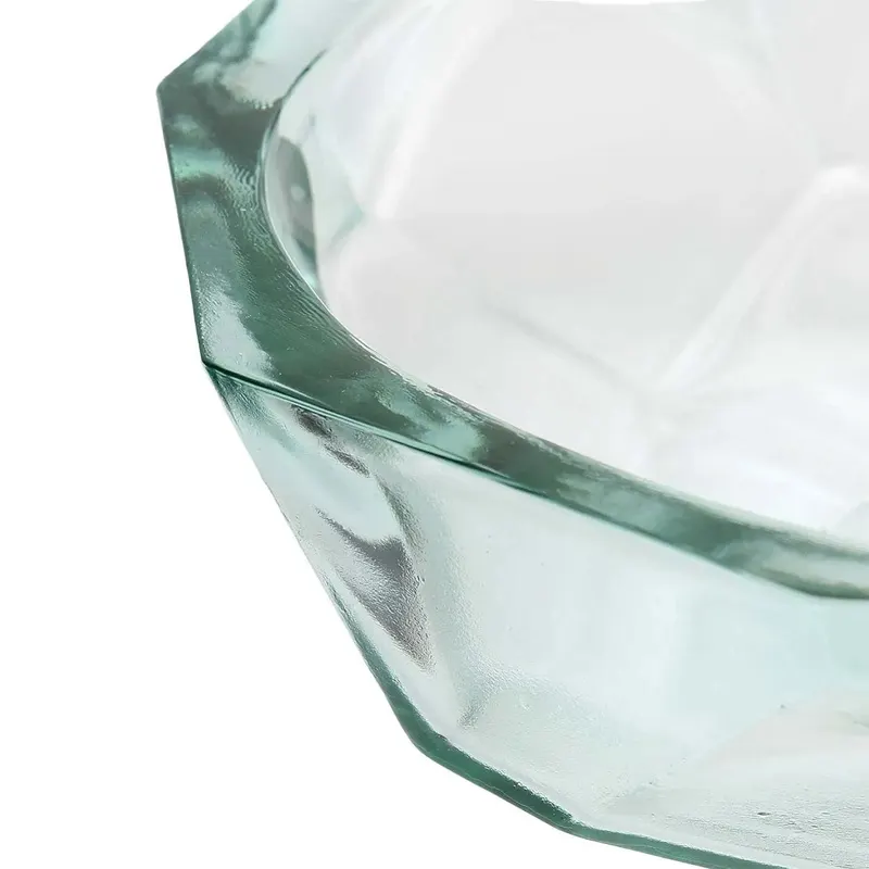 The Origami Bowl, Schale aus Recyclingglas von Bazar Bizar, Größe M, Blau, Ansicht 4