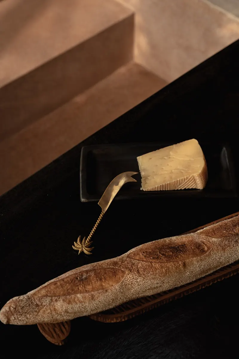 The Palm Tree Cheese Knife Käsemesser aus Messing von Bazar Bizar, Größe 17 × 4 × 1 cm, Gold, Ansicht 2