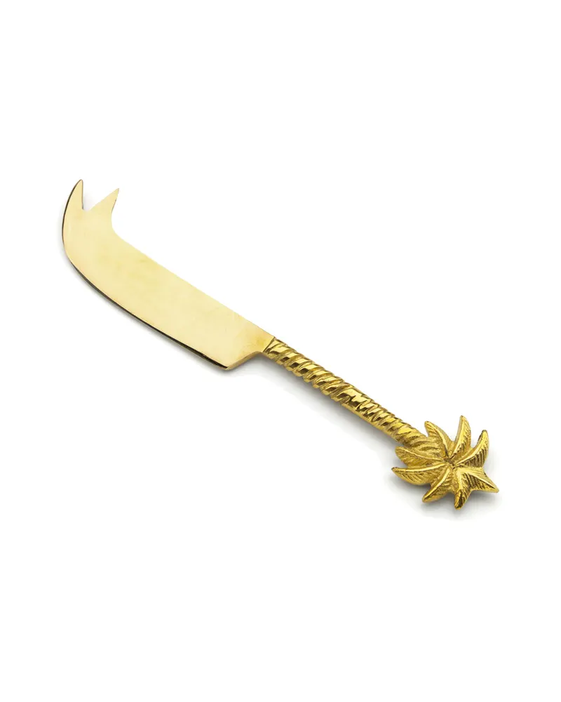 The Palm Tree Cheese Knife Käsemesser aus Messing von Bazar Bizar, Größe 17 × 4 × 1 cm, Gold, Ansicht 4