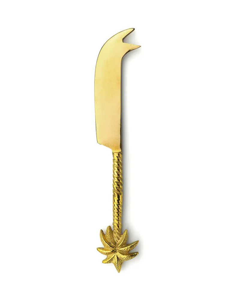 The Palm Tree Cheese Knife Käsemesser aus Messing von Bazar Bizar, Größe 17 × 4 × 1 cm, Gold, Ansicht 7