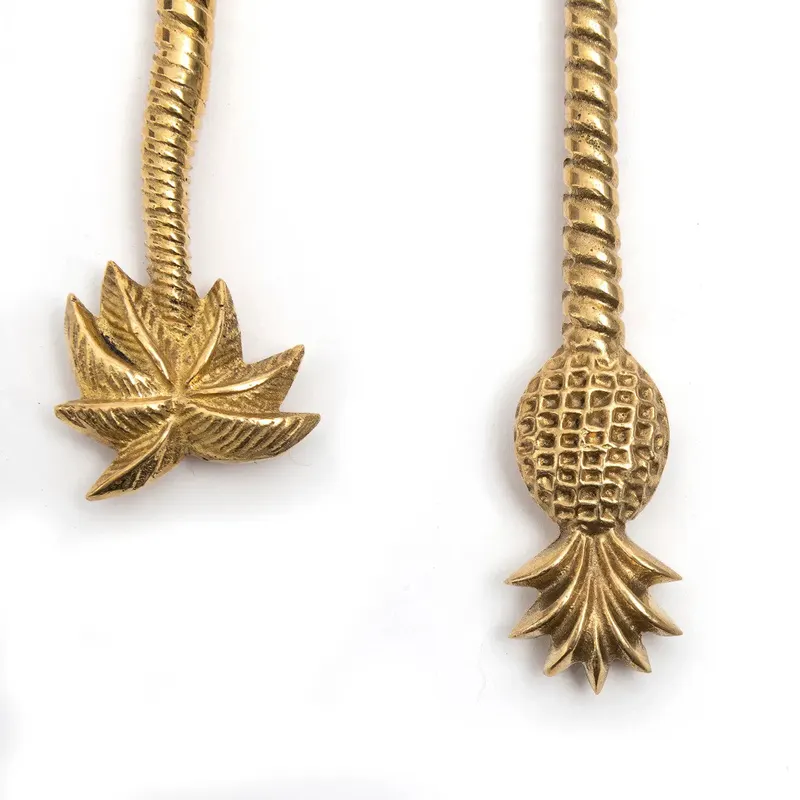 The Palm Tree Fork, Besteckgabel aus Messing von Bazar Bizar, Größe 22 × 3 × 1 cm, Gold, Ansicht 6