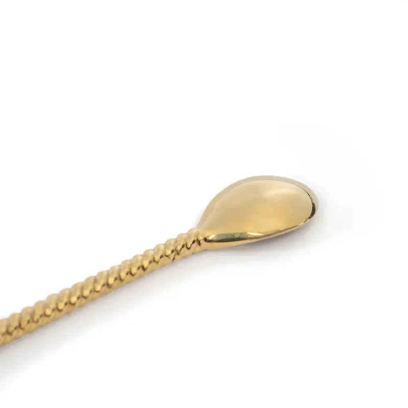 The Palm Tree Long Spoon Messingbesteck in Gold von Bazar Bizar, Größe 20 × 3 × 1 cm, Ansicht 3