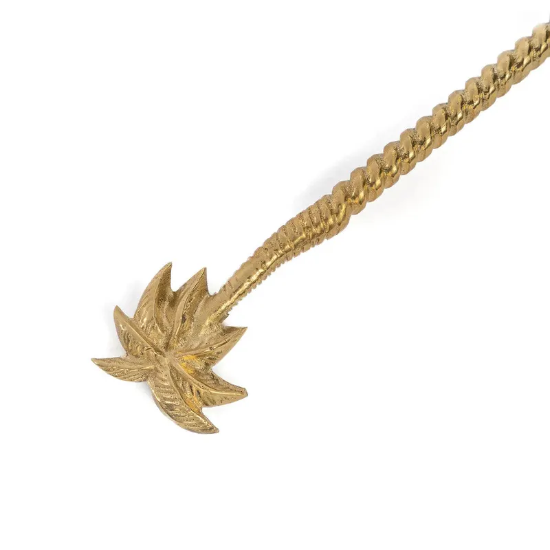 The Palm Tree Long Spoon Messingbesteck in Gold von Bazar Bizar, Größe 20 × 3 × 1 cm, Ansicht 4