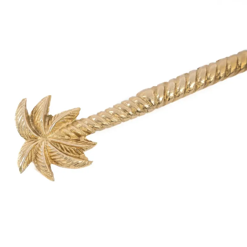 The Palm Tree Salad Spoon Messing-Besteck in Gold von Bazar Bizar, Größe 26 × 6 × 1 cm, Ansicht 5
