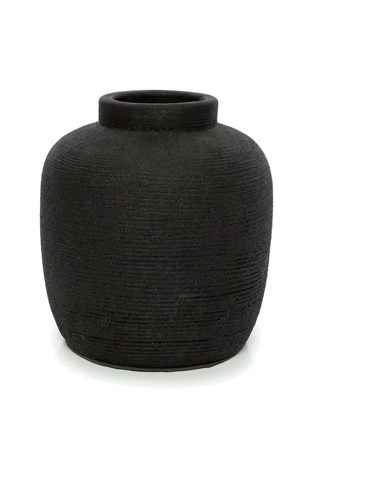 The Peaky Vase Terrakotta-Vase von Bazar Bizar, Größe M, Schwarz, Ansicht 1