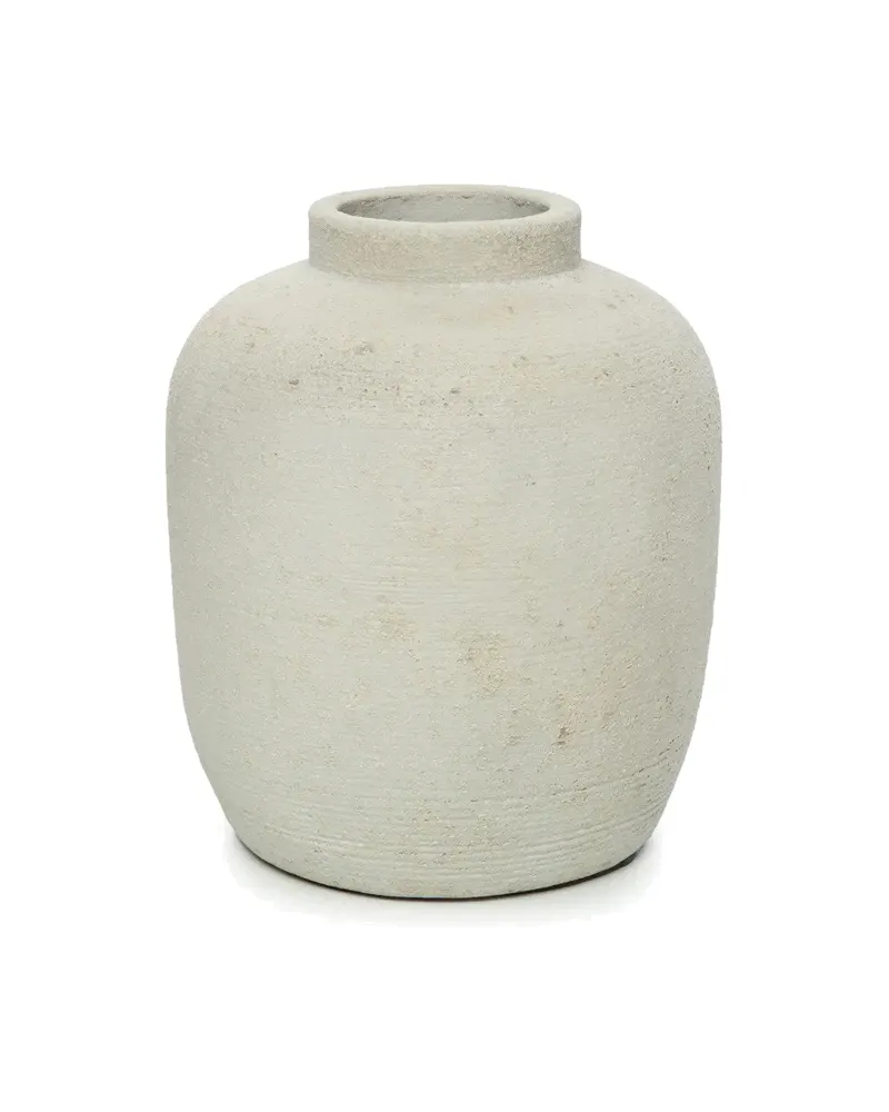 The Peaky Vase Terrakotta-Vase von Bazar Bizar, Größe L, Betongrau, Ansicht 1