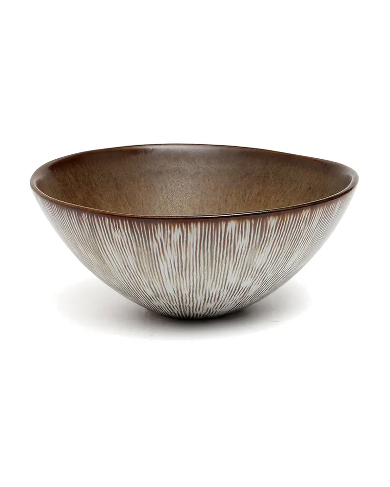 The Peniche Cereal Bowl Müslischüssel aus Steinzeug von Bazar Bizar, Größe 16 × 16 × 6 cm, Mehrfarbig, Ansicht 1