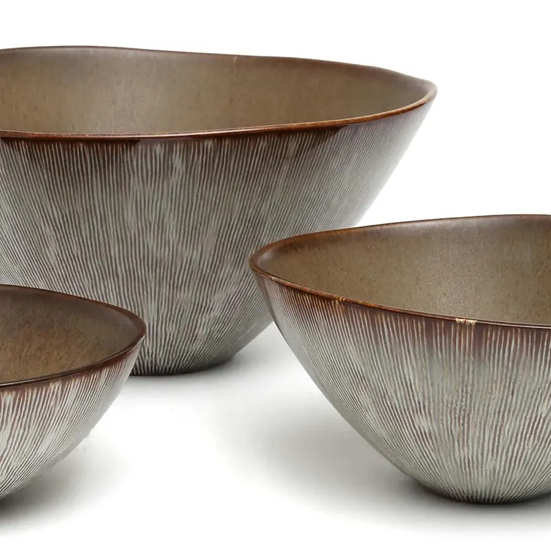 The Peniche Cereal Bowl Müslischüssel aus Steinzeug von Bazar Bizar, Größe 16 × 16 × 6 cm, Mehrfarbig, Ansicht 5
