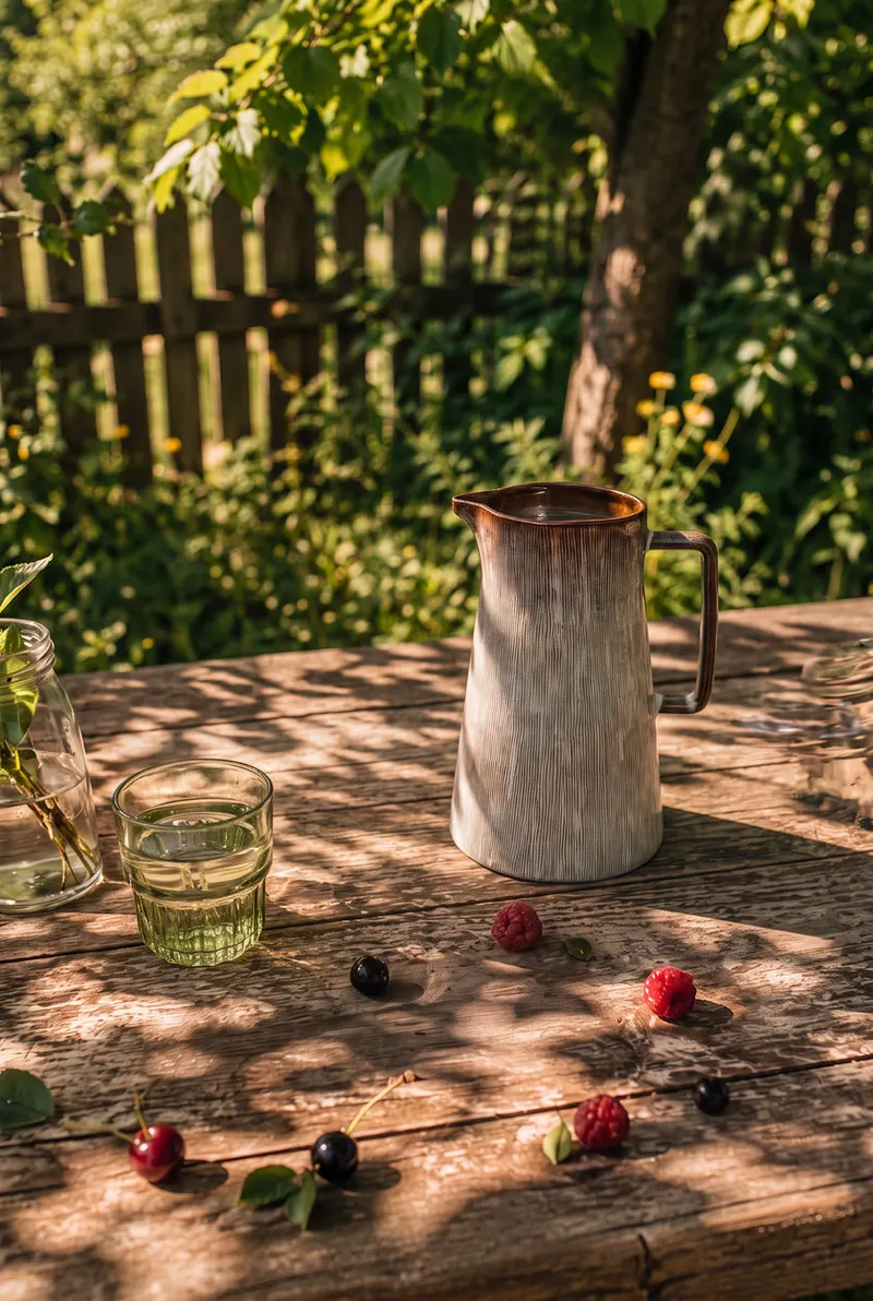 The Peniche Pitcher Keramik-Krug von Bazar Bizar, Größe 15 × 14 × 23 cm, Mehrfarbig, Ansicht 2