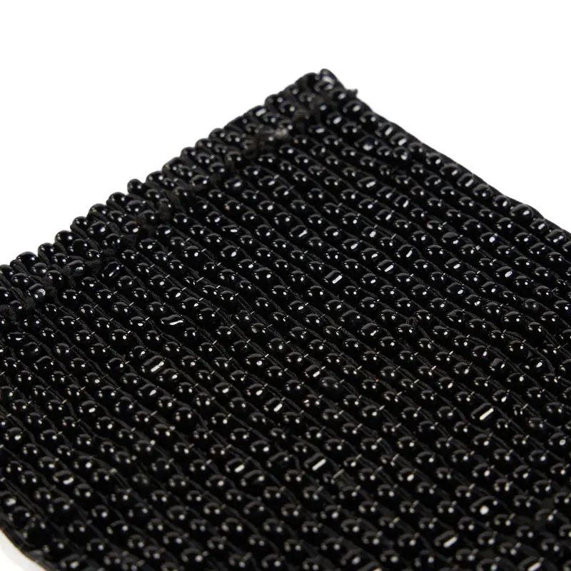 The Perles Coaster Untersetzer aus Perlen von Bazar Bizar, Größe 11 × 11 × 1 cm, Schwarz, Ansicht 5
