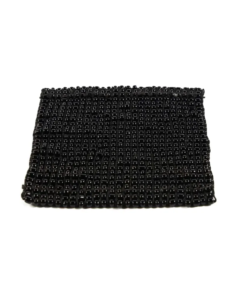 The Perles Coaster Untersetzer aus Perlen von Bazar Bizar, Größe 11 × 11 × 1 cm, Schwarz, Ansicht 6