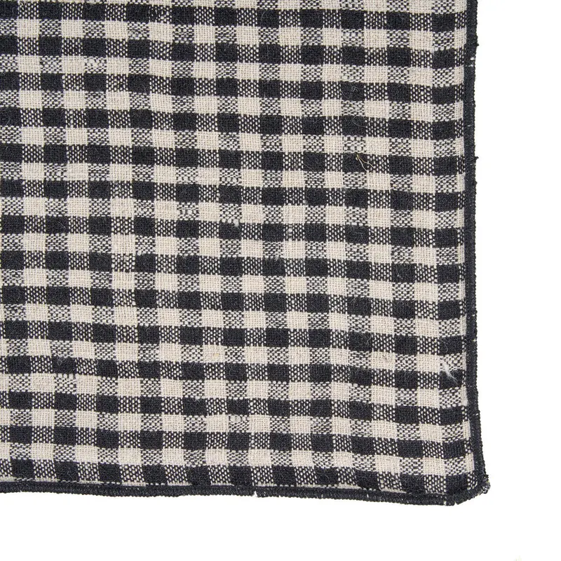 The Picknick Napkin Leinenserviette von Bazar Bizar, Größe 45 × 45 cm, Natur / Schwarz, Ansicht 4
