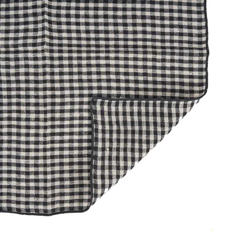 The Picknick Napkin Leinenserviette von Bazar Bizar, Größe 45 × 45 cm, Natur / Schwarz, Ansicht 5
