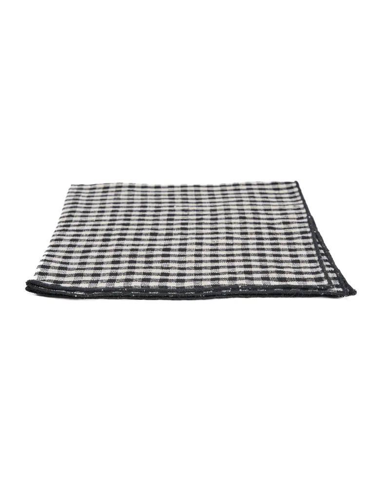 The Picknick Napkin Leinenserviette von Bazar Bizar, Größe 45 × 45 cm, Natur / Schwarz, Ansicht 7