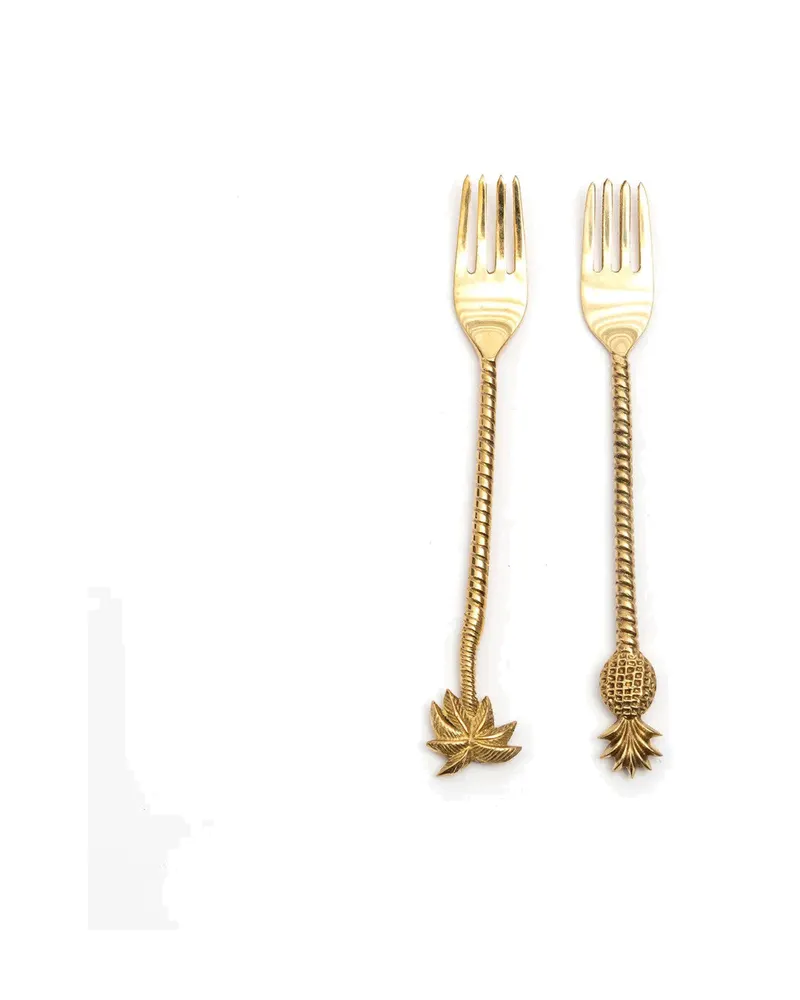 The Pineapple Fork Gabel aus Messing von Bazar Bizar, Größe 22 × 3 × 1 cm, Gold, Ansicht 6