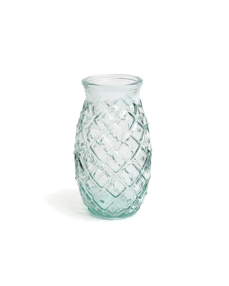 The Pineapple Glass Trinkglas aus Recyclingglas von Bazar Bizar, Größe L, Blau, Ansicht 1