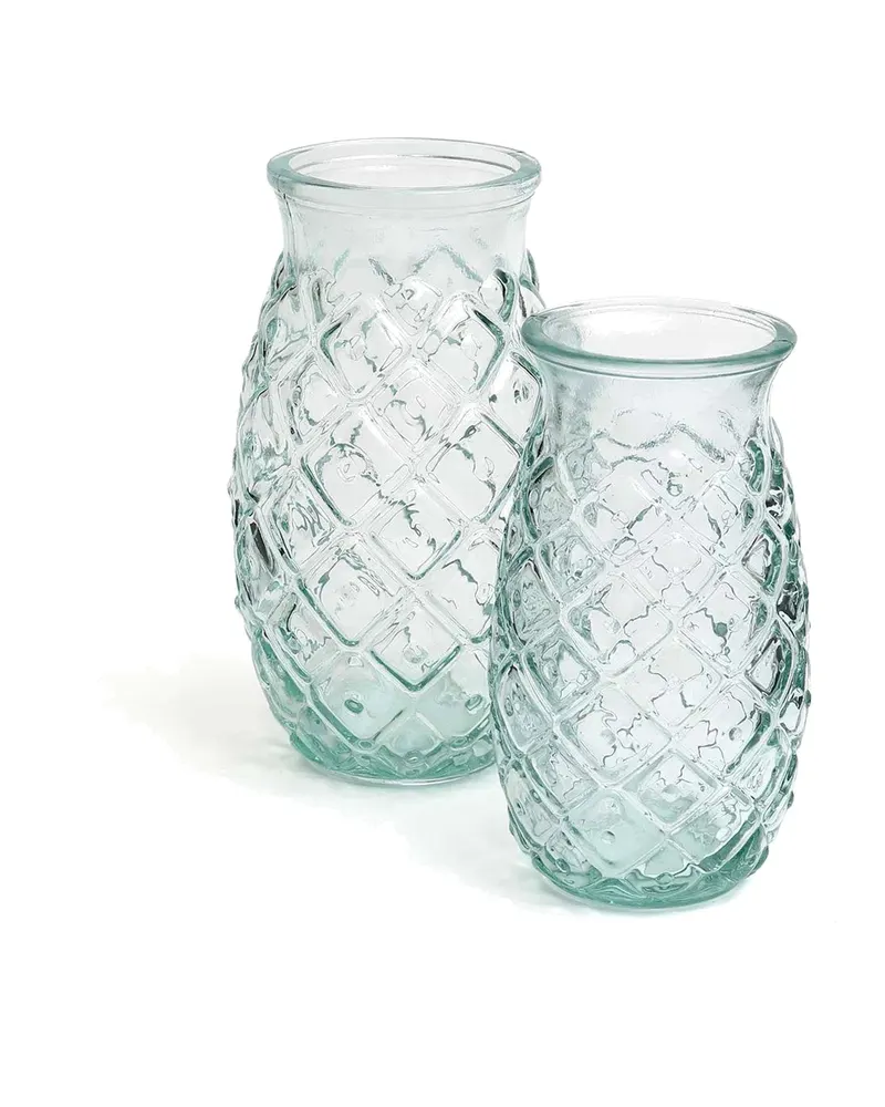 The Pineapple Glass Trinkglas aus Recyclingglas von Bazar Bizar, Größe L, Blau, Ansicht 6