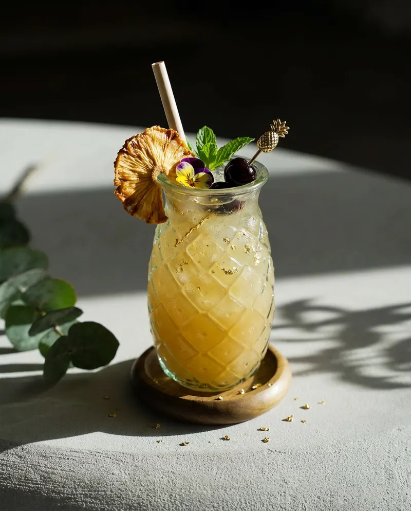 The Pineapple Glass Trinkglas aus Recyclingglas von Bazar Bizar, Größe M, Blau, Ansicht 2