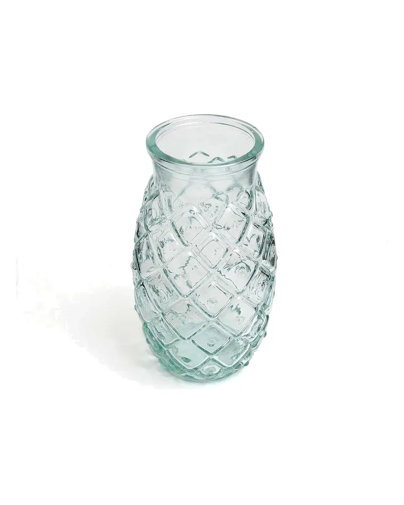 The Pineapple Glass Trinkglas aus Recyclingglas von Bazar Bizar, Größe M, Blau, Ansicht 6