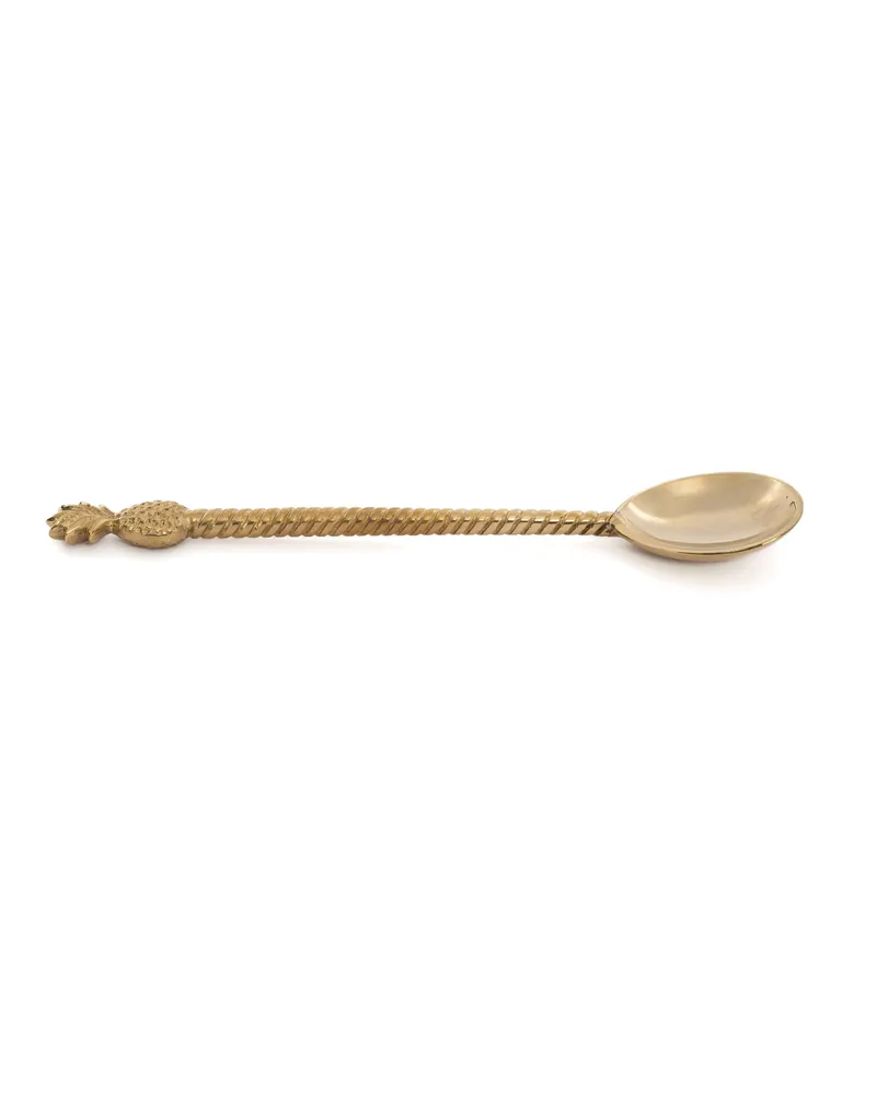 The Pineapple Salad Spoon Salatlöffel aus Messing von Bazar Bizar, Größe 26 × 6 × 1 cm, Gold, Ansicht 4