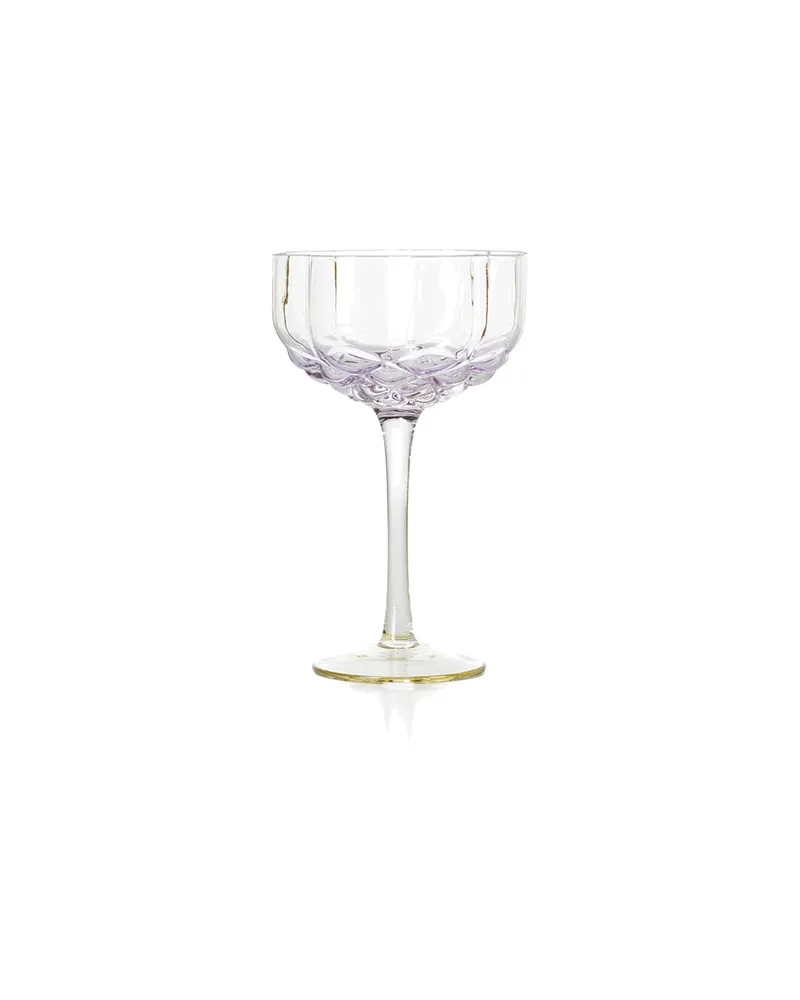 The Pink Blush Cocktail Coupe Trinkglas aus Recyclingglas, Natur / Rosa