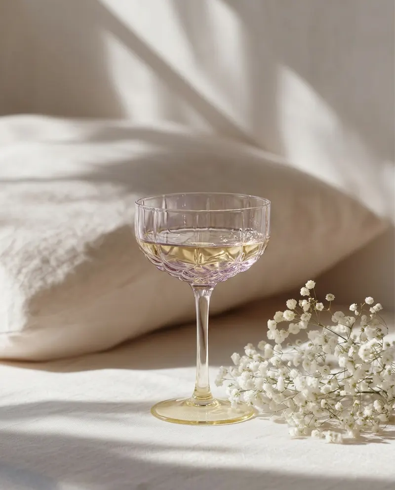 The Pink Blush Cocktail Coupe Trinkglas aus Recyclingglas von Bazar Bizar, Größe 10 × 10 × 16 cm, Natur / Rosa, Ansicht 2