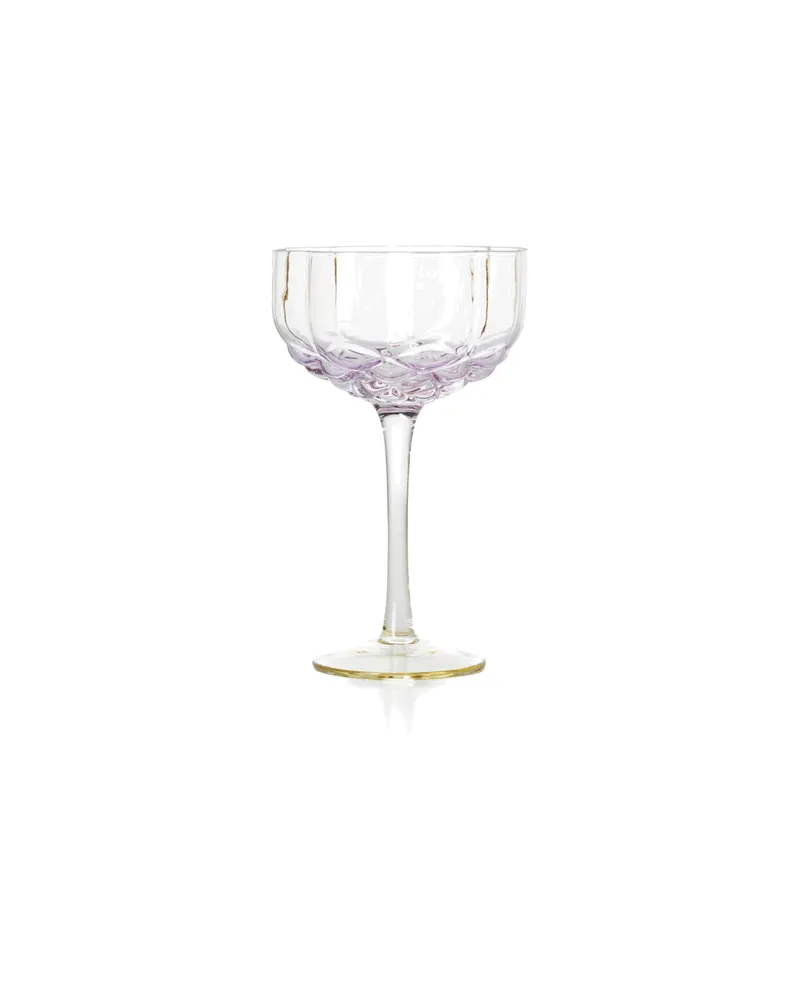 The Pink Blush Cocktail Coupe Trinkglas aus Recyclingglas von Bazar Bizar, Größe 10 × 10 × 16 cm, Natur / Rosa, Ansicht 8